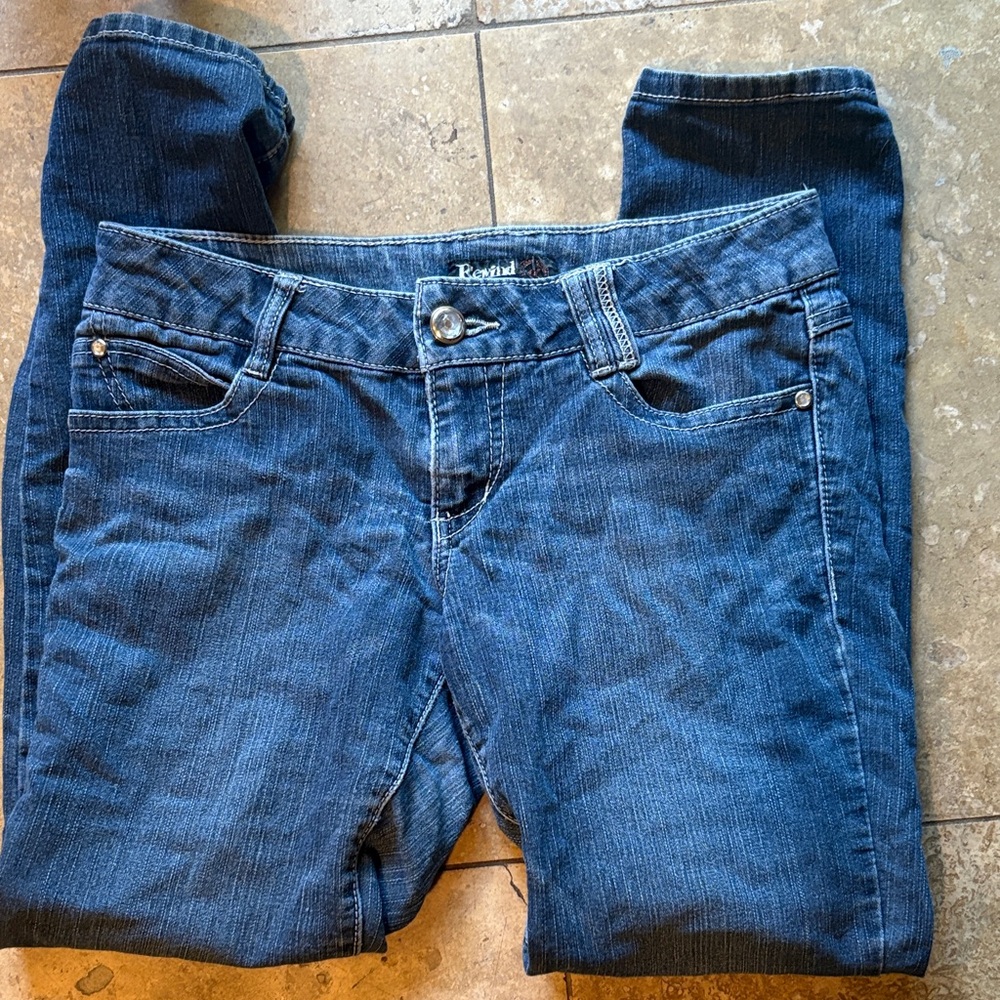 Vintage Rewind Dark Blue Women's low rise Jeggings
